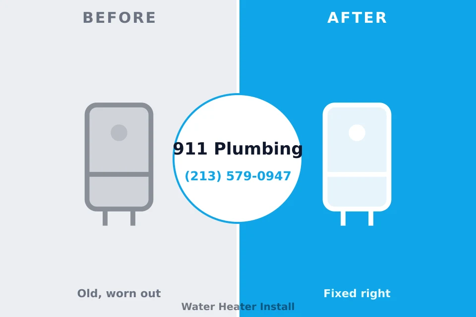 Before and after: plumbing repair Gaylord, MN